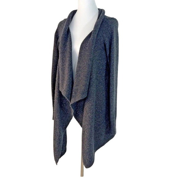 Old Navy Draped Open Front Gray Knit Cardigan Sweater XS Comfortable Cozy - Picture 1 of 8